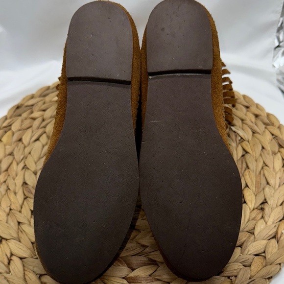 Fringed Suede Back Zip Moccasin  Ankle Boots - Picture 6 of 6